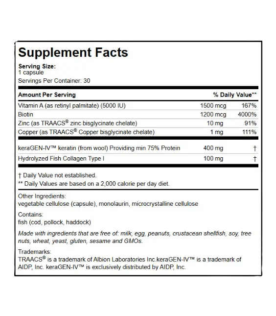 Patient One Hair, Skin and Nail Care | 30 vegetable capsules - Imagem 2