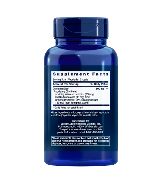 Life Extension Curcumin Elite Turmeric Extract | 60 vegetarian capsules
