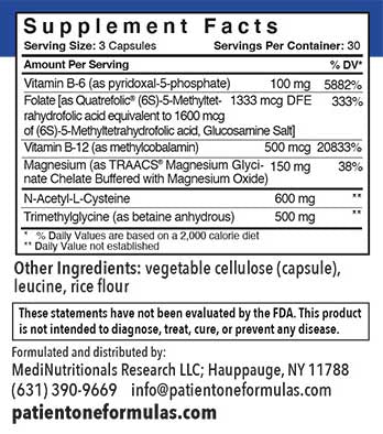Patient One Homocysteine Cardioplex | 90 vegetable capsules
