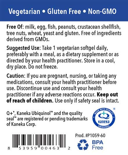 Patient One Ubiquinol | 100 mg, 60 vegetable softgels