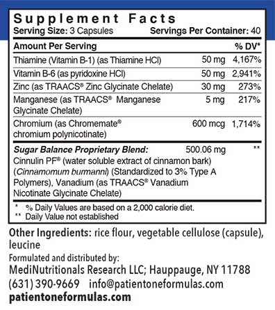Patient One Glucose Care | 120 vegetable capsules