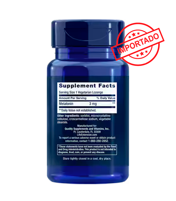 Life Extension Melatonin | 3 mg, 60 vegetarian lozenges