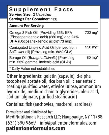 Patient One Metabolic Care | 240 gelatin capsules