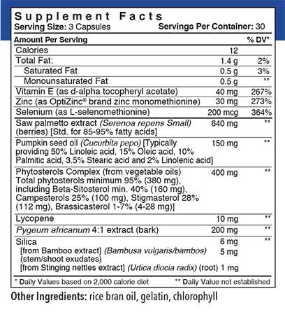 Patient One Prostate FA Plus | 90 liquid gel capsules