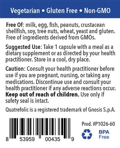 Patient One Q-Folate | 800mcg, 60 vegetable capsules
