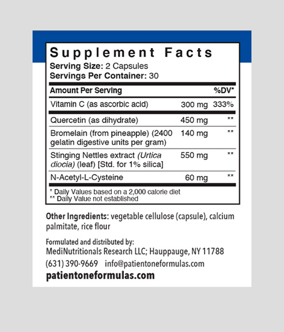 Patient One SinusCare | 60 vegetable capsules