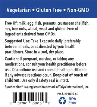 Patient One Theanine (as Suntheanine) | 200mg, 60 vegetable capsules
