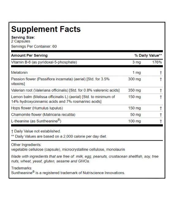 Patient One Sleep Care | 120 vegetable capsules - Imagem 2