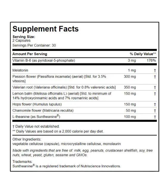 Patient One Sleep Care | 60 vegetable capsules - Imagem 2