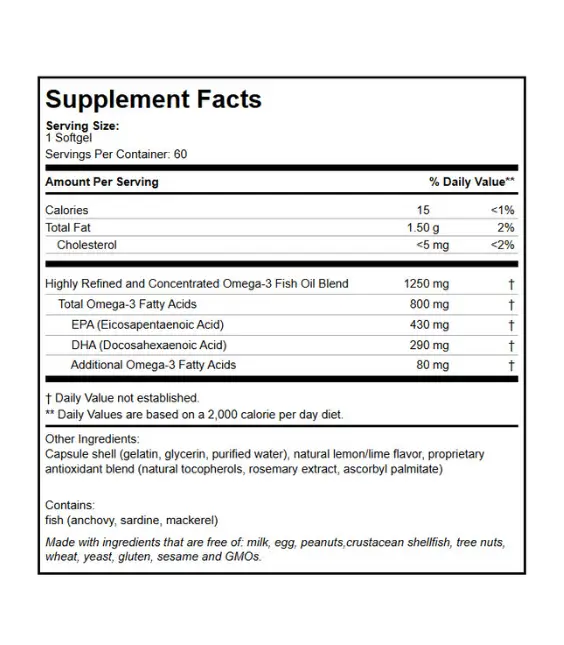 Patient One Omega 800 (softgels) | 60 softgels - Imagem 2