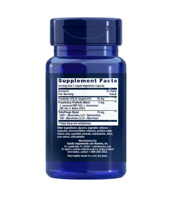 Life Extension FLORASSIST® Probiotic GI with Phage Technology - 30 liquid vegetarian capsules - Imagem 2